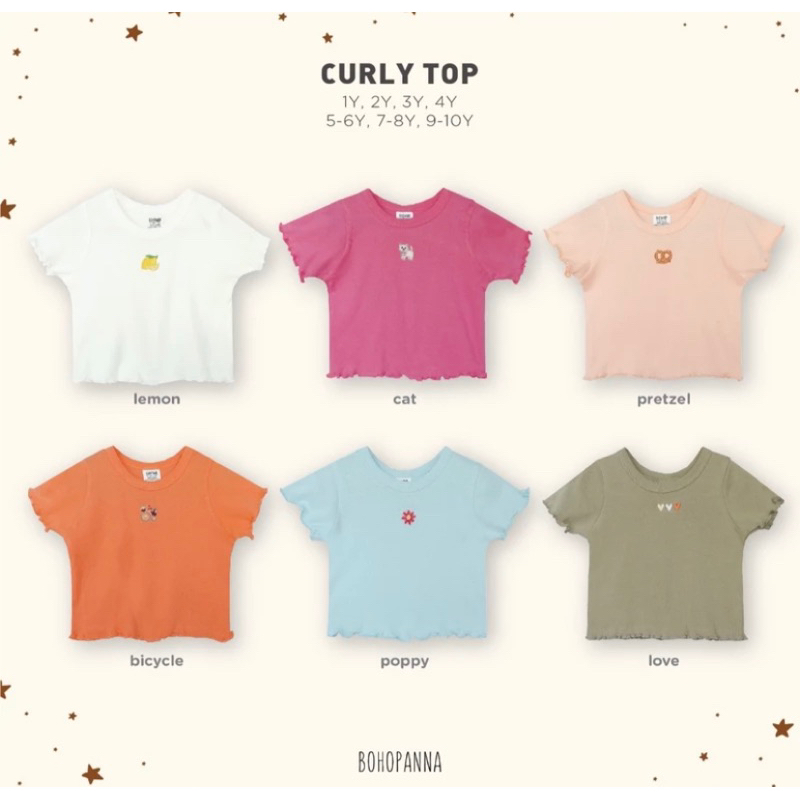 BOHOPANNA - CURLY TOP - Atasan Anak Perempuan