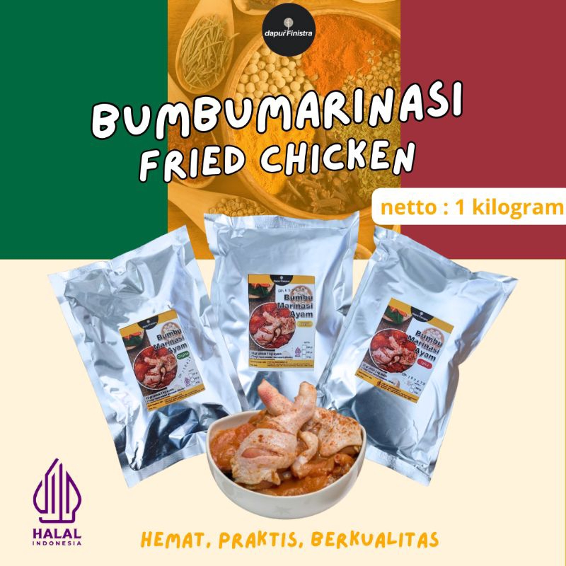 

Bumbu Marinasi Fried Chicken (ayam goreng) all variant Dapur Finistra 1 Kg