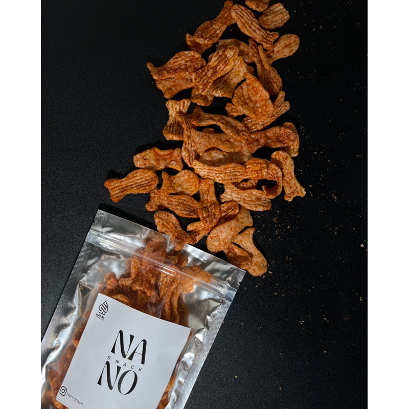 

Kerupuk Ikan Mini Pedas Gurih Renyah / Cemilan Kering Pedas Gurih By Nanosnack