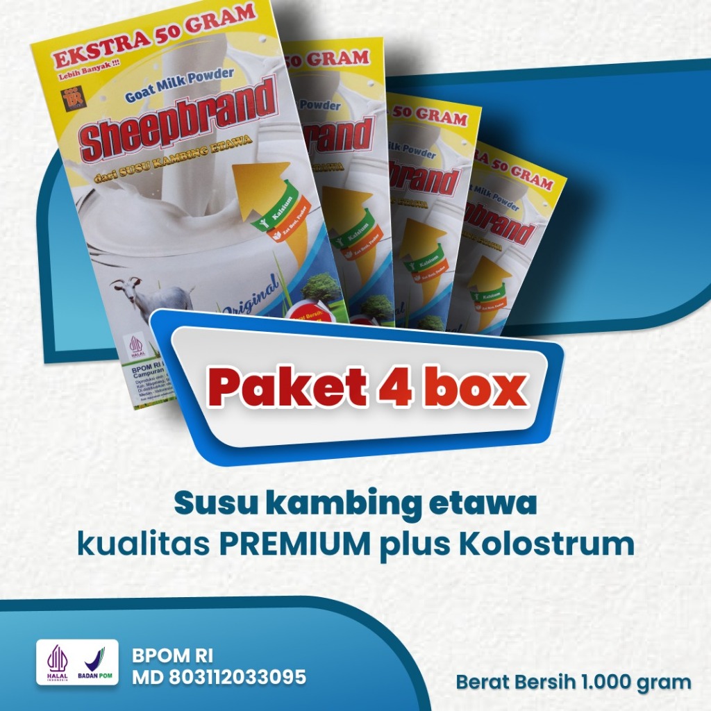 

4 Box Sheepbrand Susu Etawa Kolostrum – Pilihan Bergizi untuk Kesehatan Tubuh dan Pencernaan