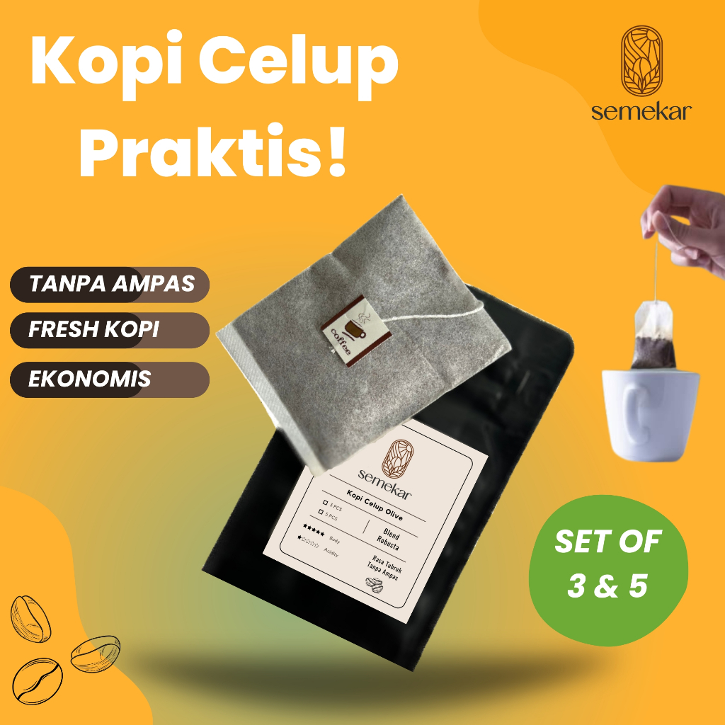 

Semekar Coffee - Kopi Celup Sachet Robusta Grade 1