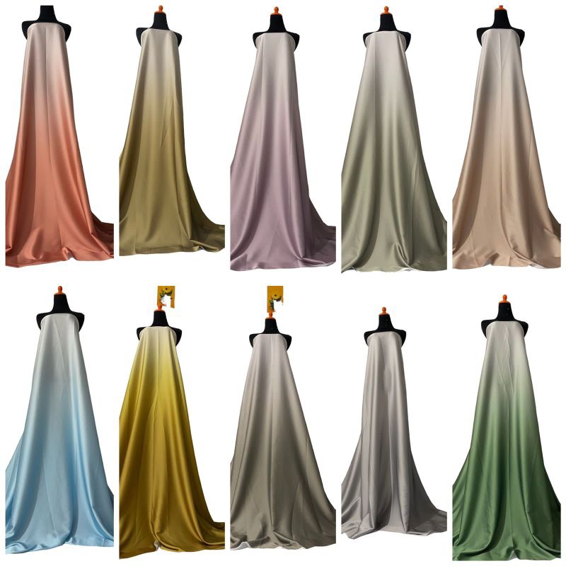 KAIN GRADASI // kain armani silk gradasi | kain silk ombre // kain gradasi warna // kain seragam bri