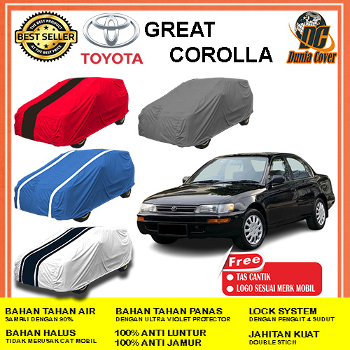 Cover Mobil Toyota Great Corolla Anti Air Waterproof Outdoor, Sarung Mobil Toyota Great Corolla, Sel