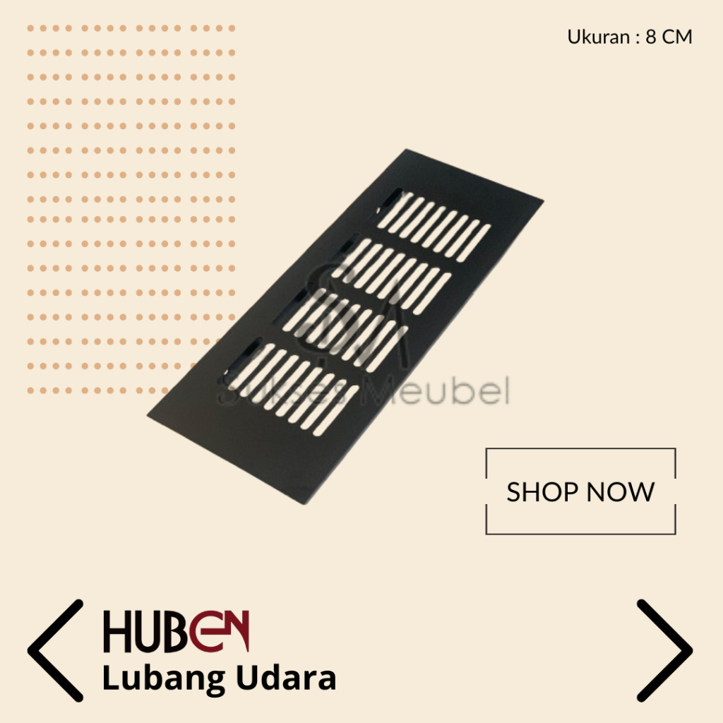 LUA 80 MM HITAM - HUBEN / LUBANG HAWA VENTILATOR / LUBANG UDARA HUBEN 8 CM HITAM