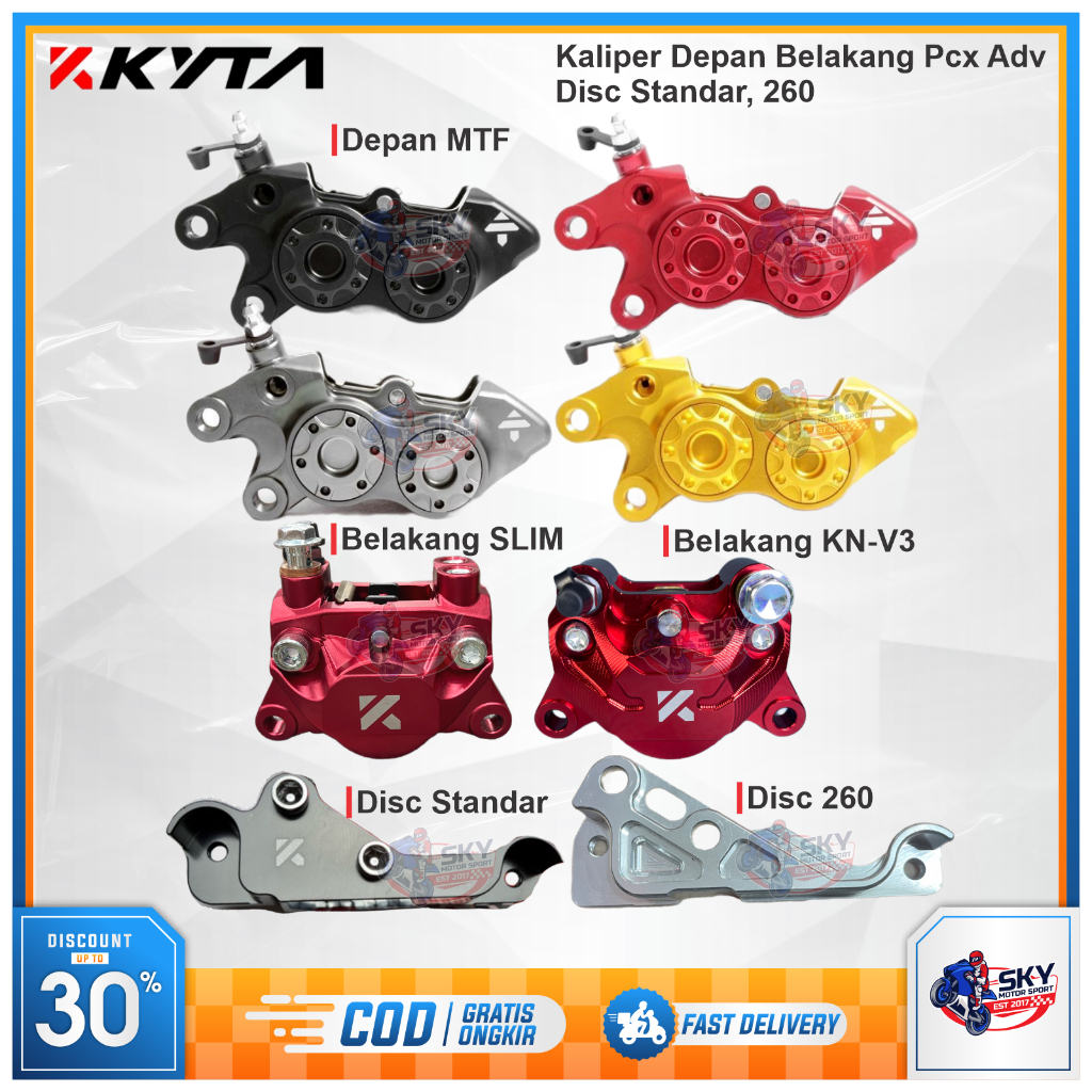 Kaliper Depan Belakang KYTA KTC 4P MTF Pcx Adv 150 160 Disc Standar 260 Original