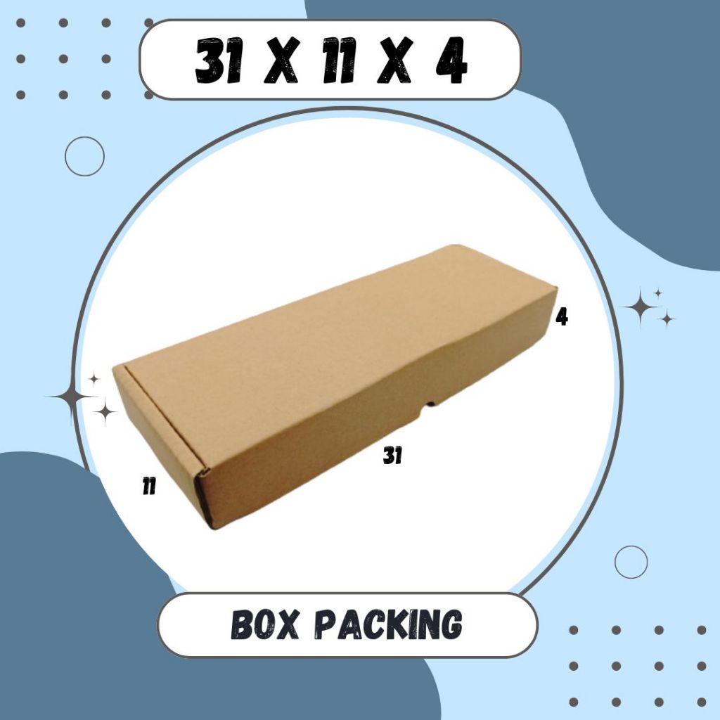 

Dus Packing 31x11x4 LS Kardus Hampers Kotak Kemasan Box Souvenir Karton Sparepart Minyak Wangi