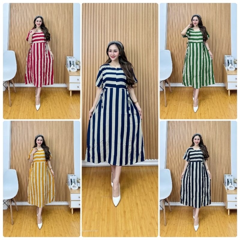 Daster Ciby Salur Dress kekinian Busui Resleting tali Samping