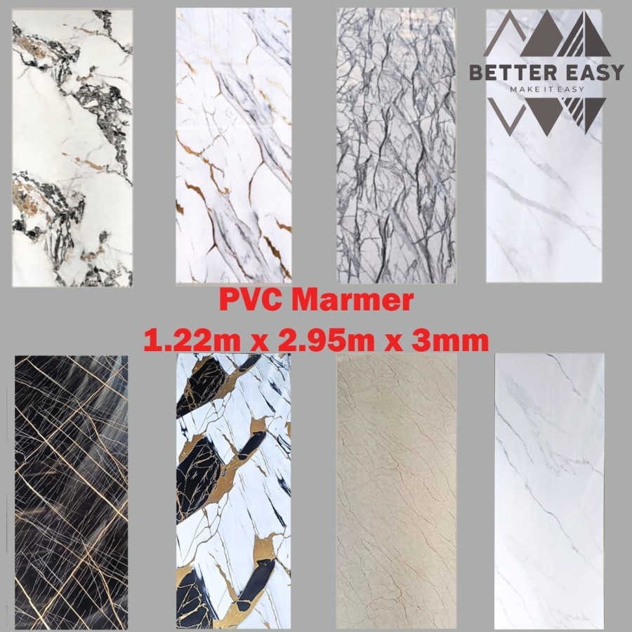 PVC Marmer Dinding Panel | PVC Motif Marmer  | Dekorasi Dinding Marmer