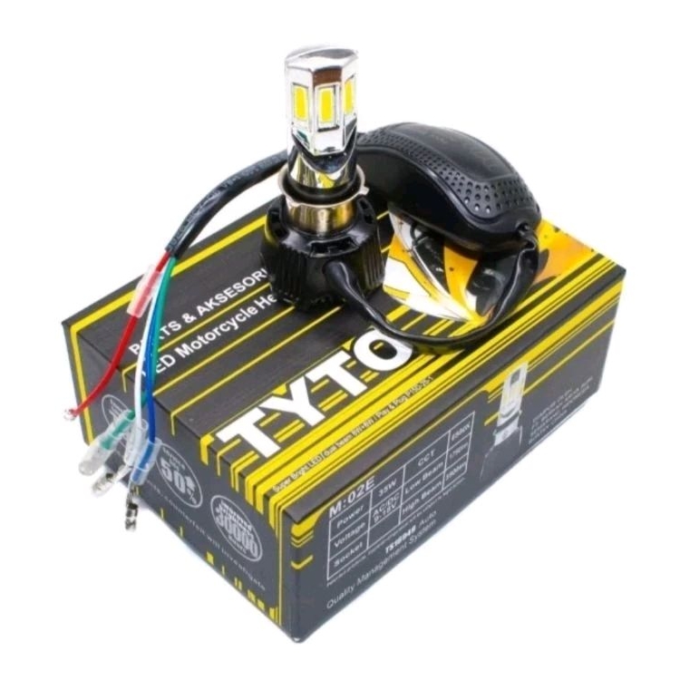 LED Motor Tyto 6 Mata Putih Flash LED 6 Sisi 35 Watt AC / DC 9 - 18 Volt