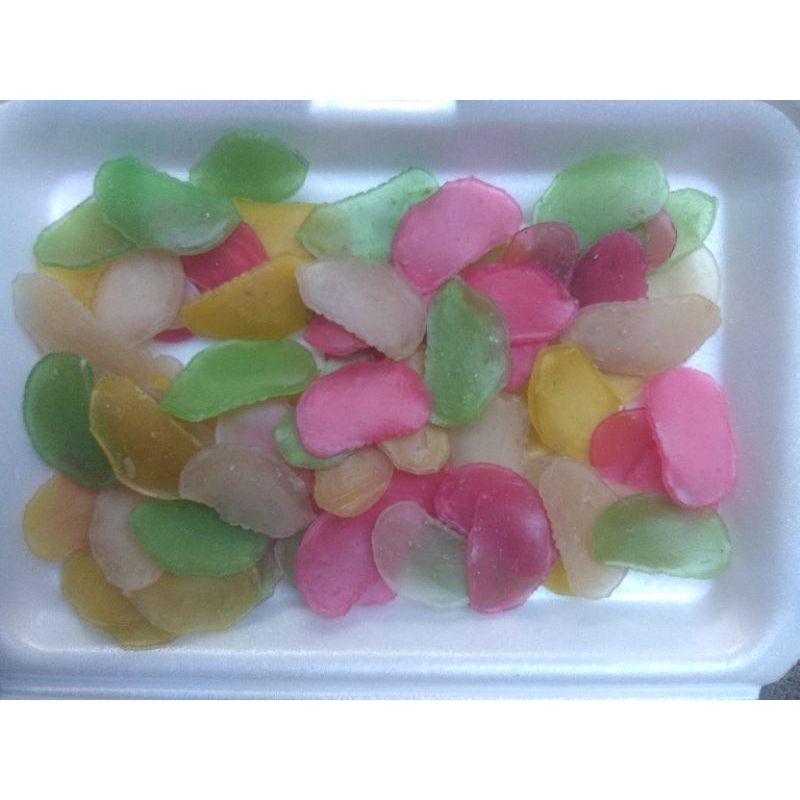 

repack krupuk bawang warna 250 gram