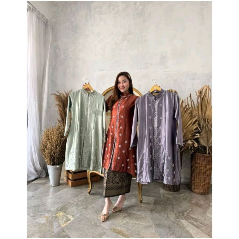 FREE HIJAB. Atasan Kebaya Malaysia Baju Kurung Melayu Full Payet Premium GRATIS HIJAB Bawahan Rok So