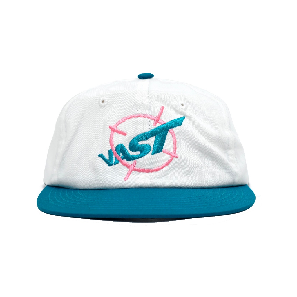 VAST TARGET LOCK 6 PANEL HAT WHITE/GREEN - VPNH-27
