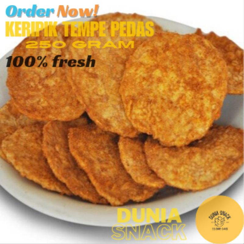 

cemilan keripik tempe pedas gurih 250 gram