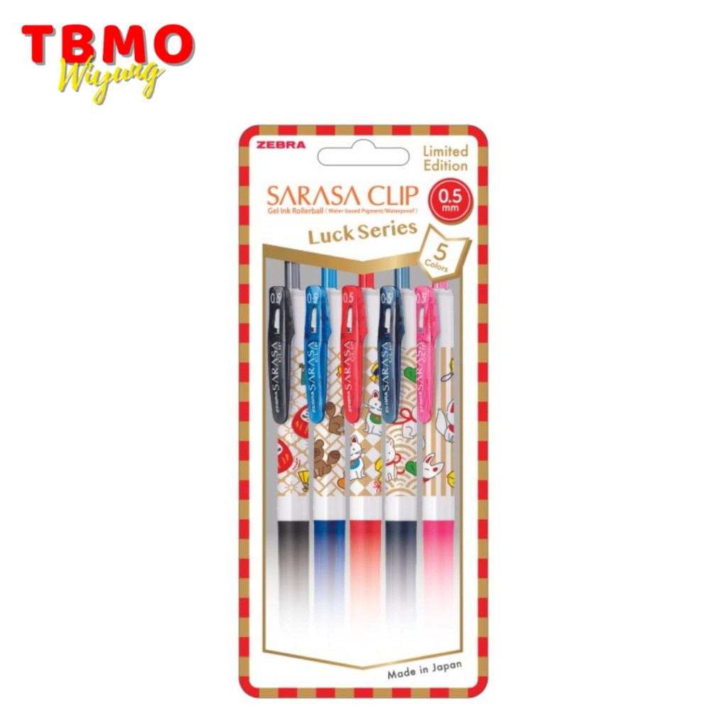 

TBMO Bolpen Sarasa Good Luck Series Limited Edition Clip 0.5 Per Pack Isi 5