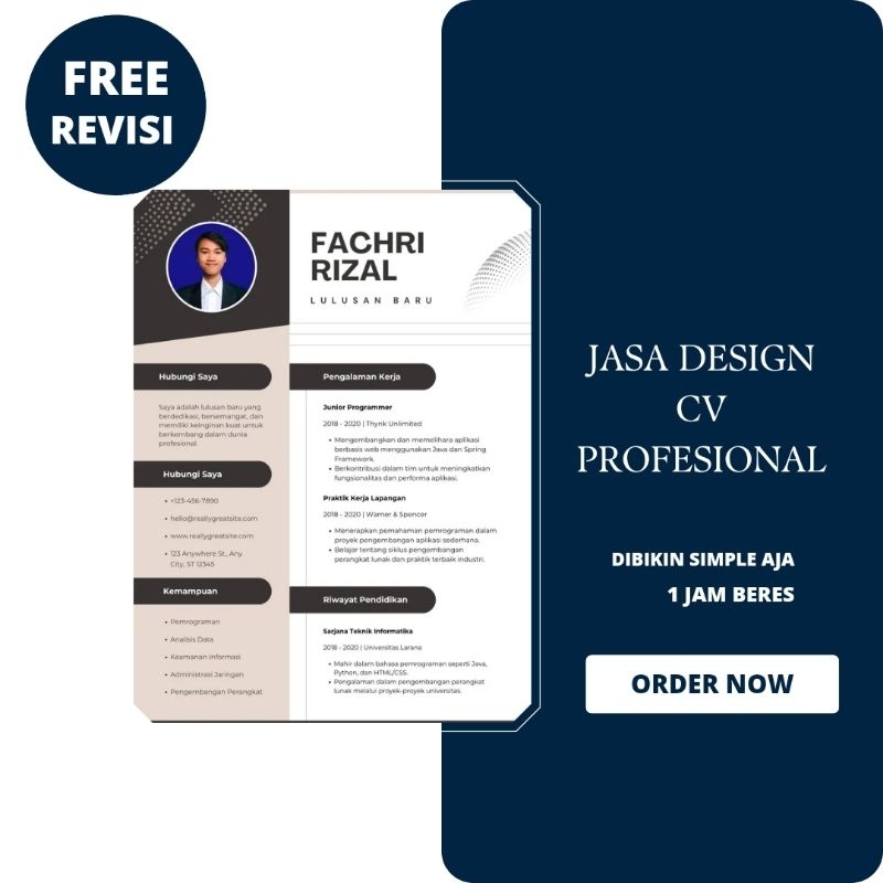Jasa Design CV | Jasa buat CV | Jasa edit CV