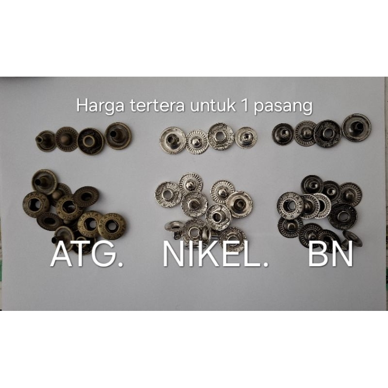 Kancing Jaket / Kancing Cetet / Kancing Jepret Besi