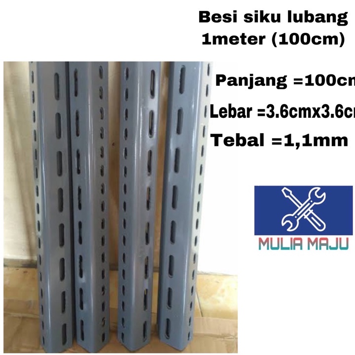 88 Besi siku lubang 1cm 1meter