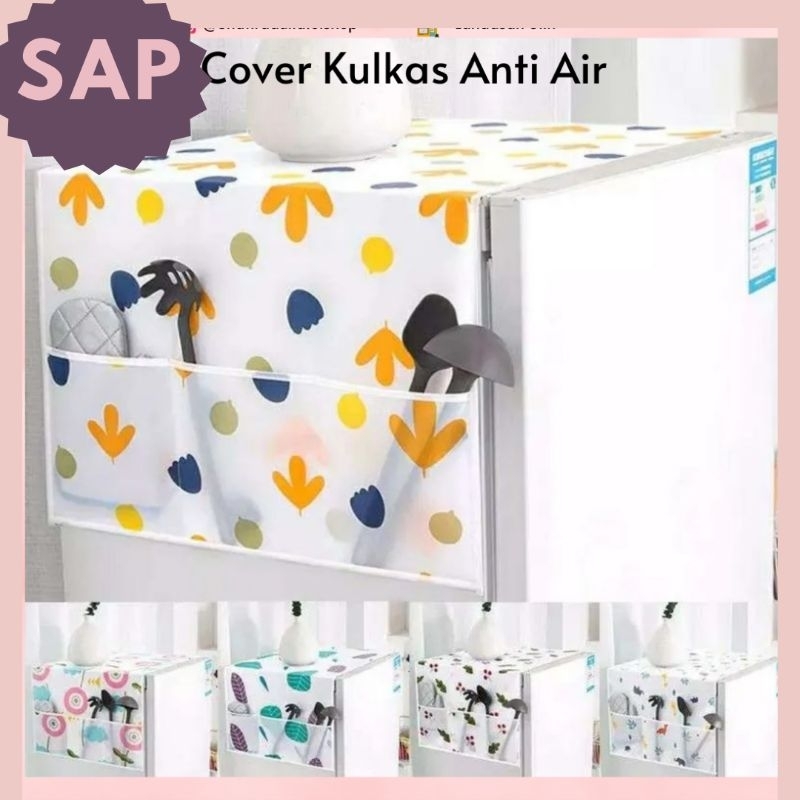 Cover alas kulkas / taplak alas kulkas / tutup alas kulkas waterproof anti air anti debu {SAP•HOME}