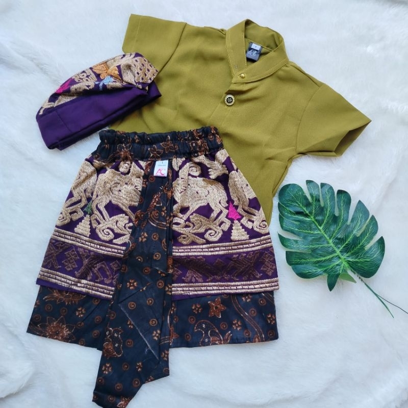 Set safari Kamen udeng anak/set pakaian adat Bali anak/Kamen udeng bali