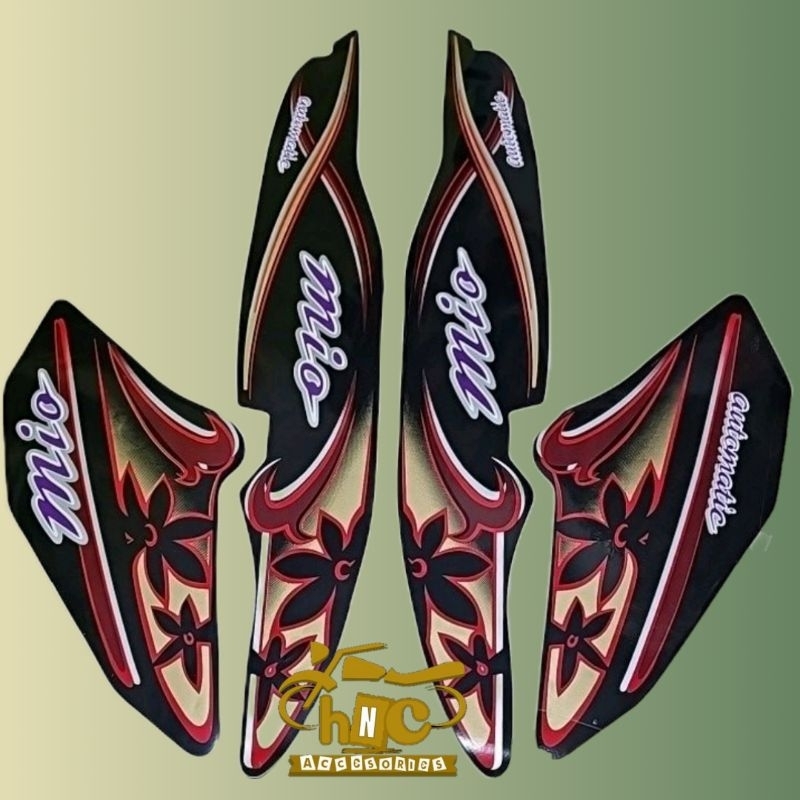 STRIPING YAMAHA MIO SPORTY KEMBANG HITAM TAHUN 2004