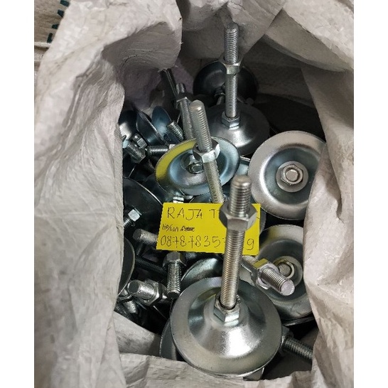 77 Kaki meja M12  Foot Adjuster M12 Kualitas Bagus  kaki meja m12 x 1 kunci 19 drat pitch 175  foot 