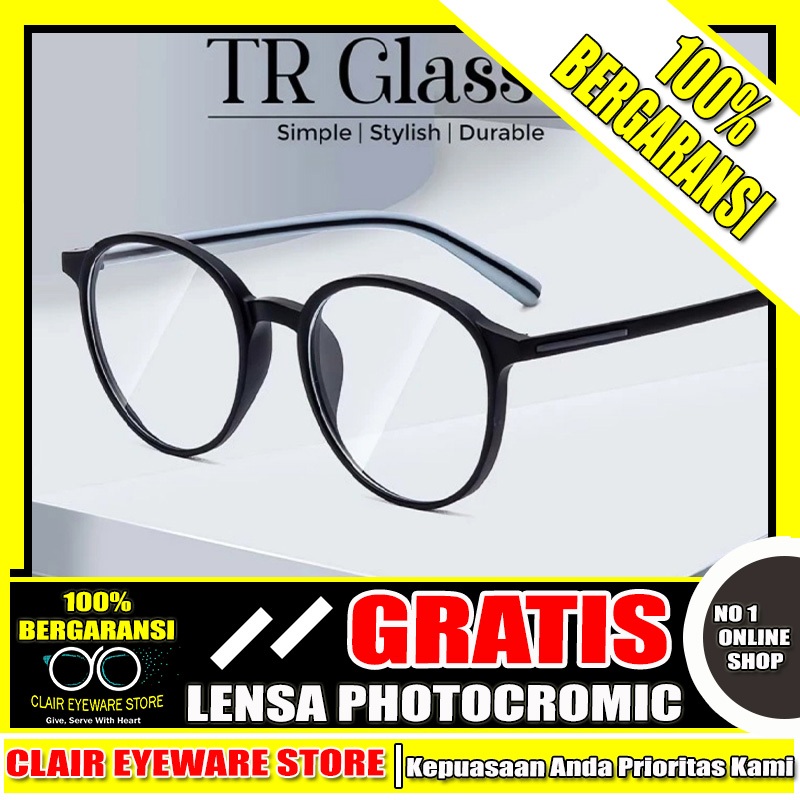 Optik B Riski Frame Kacamata Gaming Lentur Sport Blueray Photocromic Anti Radiasi Hp Komputer Minus 