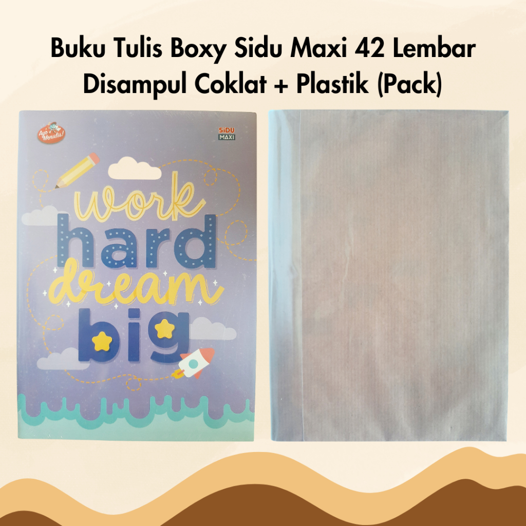 

Buku Tulis Boxy Sinar Dunia Sidu Maxi Isi 42 Lembar 1 Pack 5 Buku Sudah Disampul Kertas Coklat dan Sampul Plastik