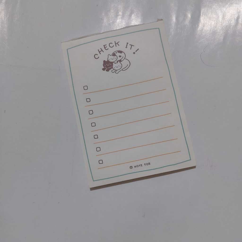 

KKV to do list check it kertas checklist memo 38 halaman