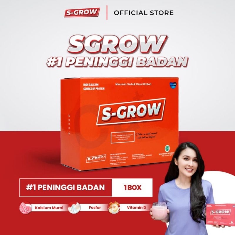 S-GROW SUPLEMEN PENINGGI BADAN TERBAIK | Suplemen Peninggi Badan High Calcium | Susu peninggi Badan 