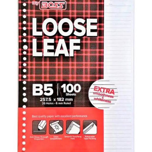 

Pusat Diskon Loose Leaf Big Boss B5 26 Lubang isi 1 lembar