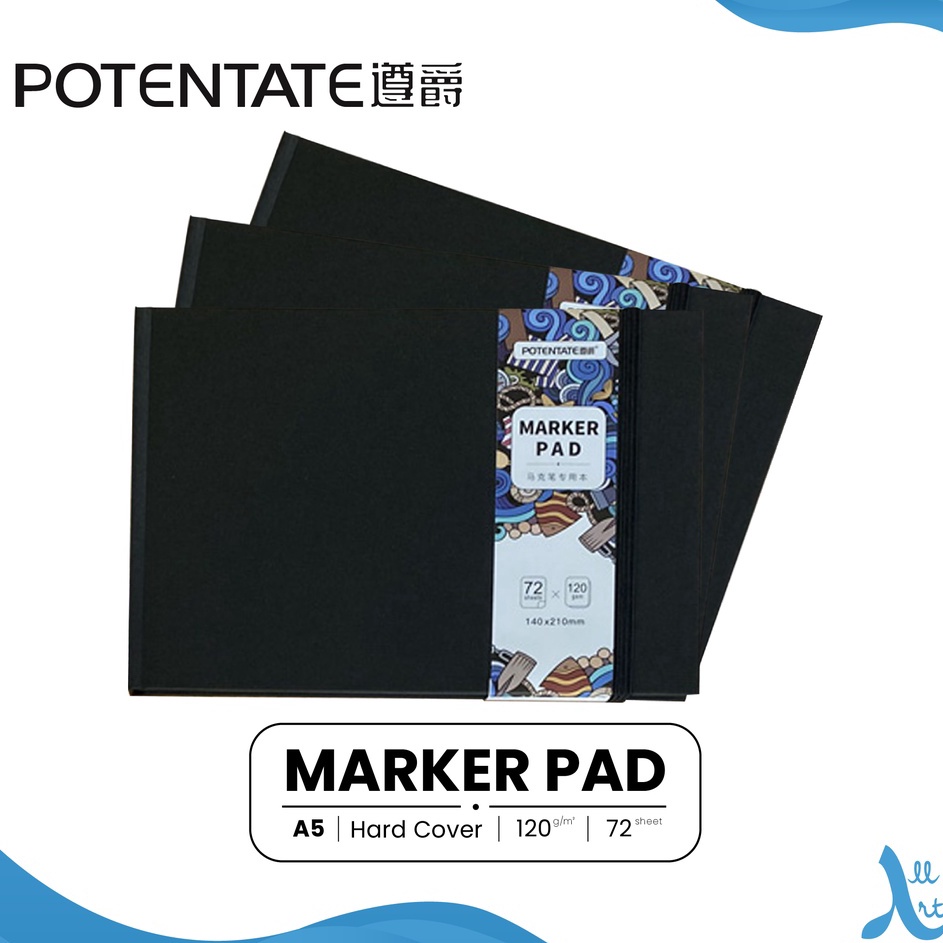 

Model Menarik Buku Sketsa Potentate Marker Pad A5 Hard Cover Sketchbook