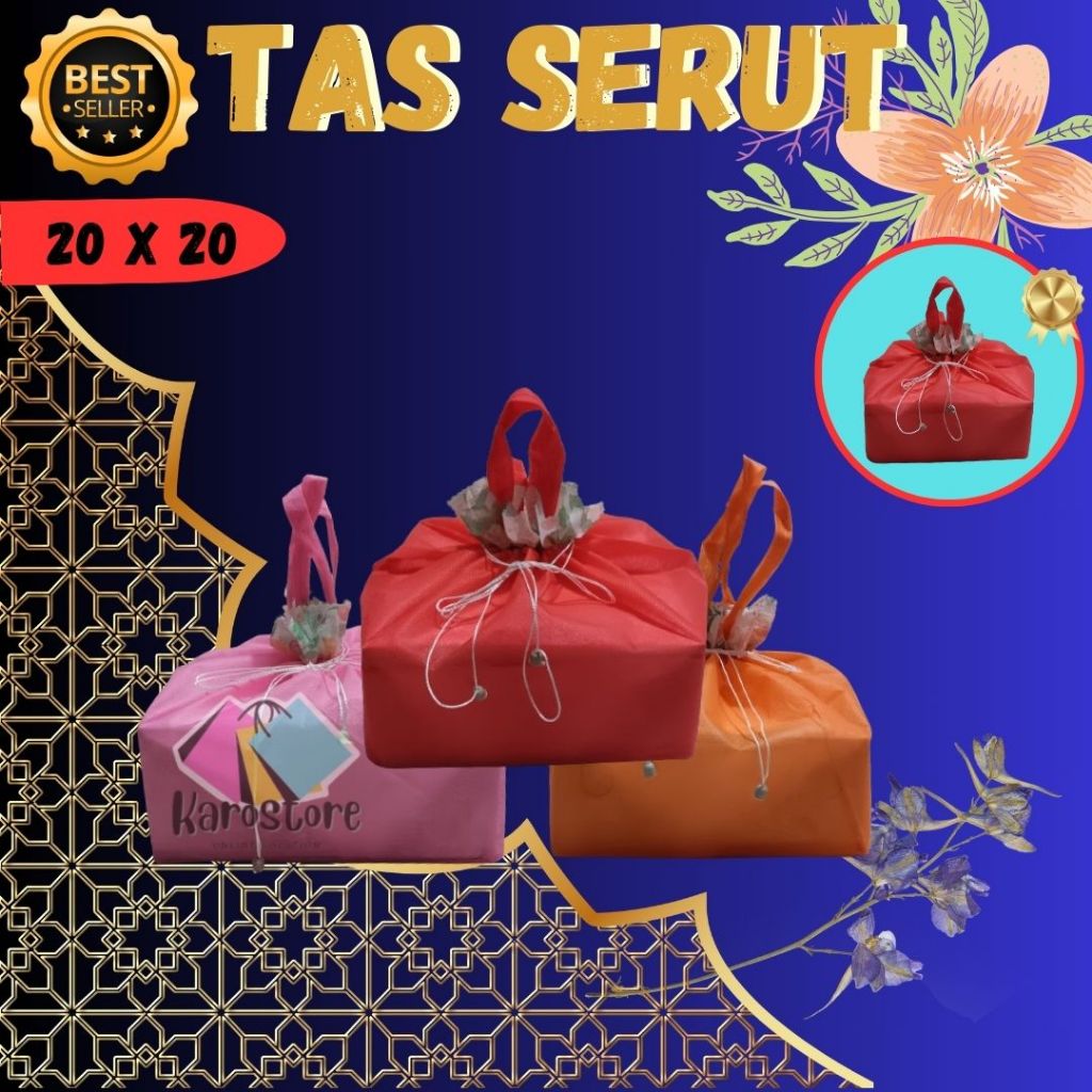 

tas serut, tas besek UK 20x20 isi 12 (1lusin) tas ramah lingkungan