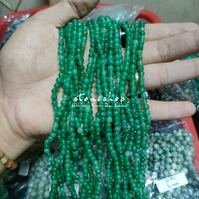 Batu Alam Giok 4Mm Bulat