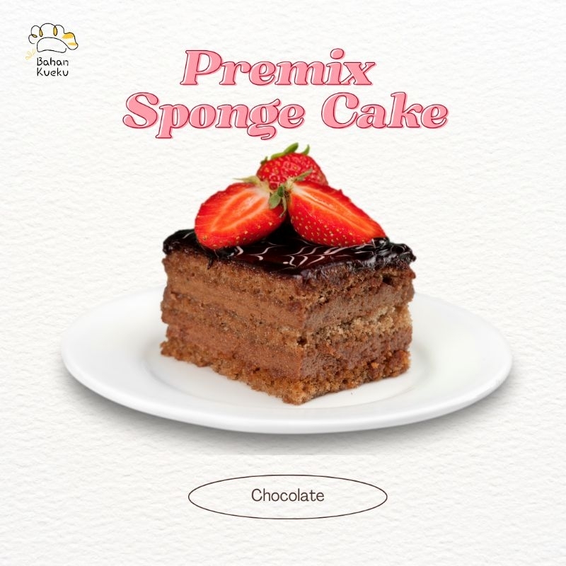 

1KG BAHAN KUE KU - TEPUNG INSTAN/PREMIX SPONGE CAKE CHOCOLATE PREMIUM