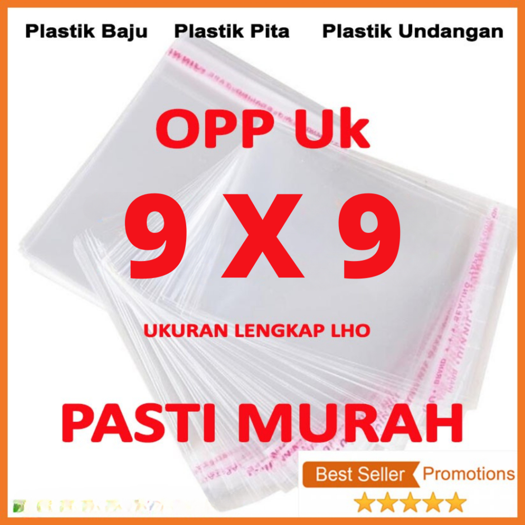 

OPP LEM PLASTIK KACA 9 X 9 DVD,Bakery,Undangan,Roti,Amplop,Angpao (Isi 100 Lembar)