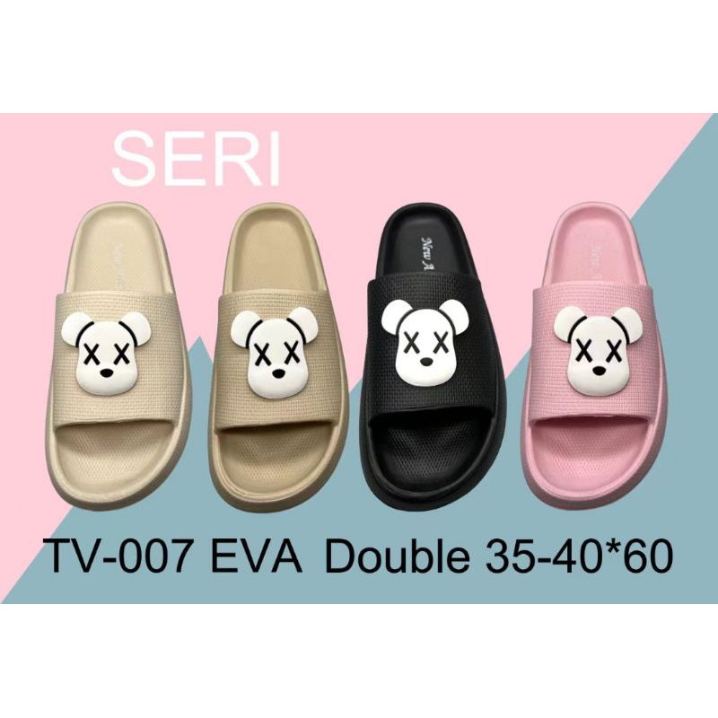 Sandal Selop Karet Wanita Kaws Terbaru Alina