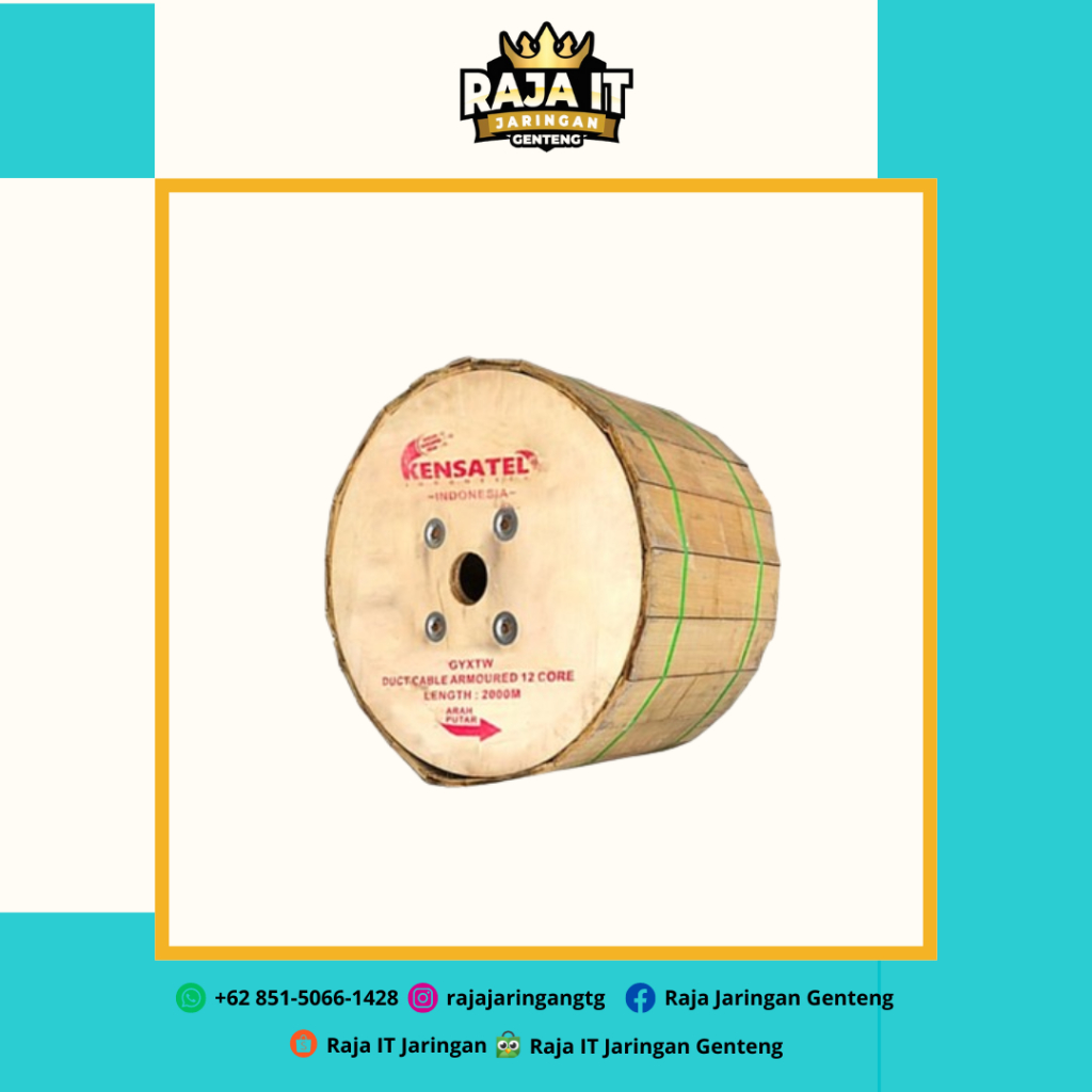 Kensatel Fiber Optik Duct Kabel 12 Core Armor 2KM