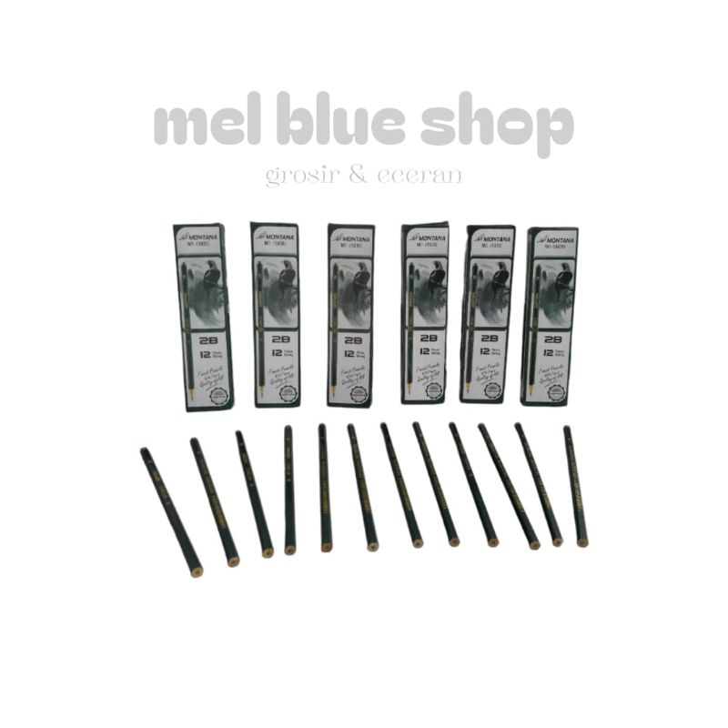 

pensil 2B montana 1 pack isi 12