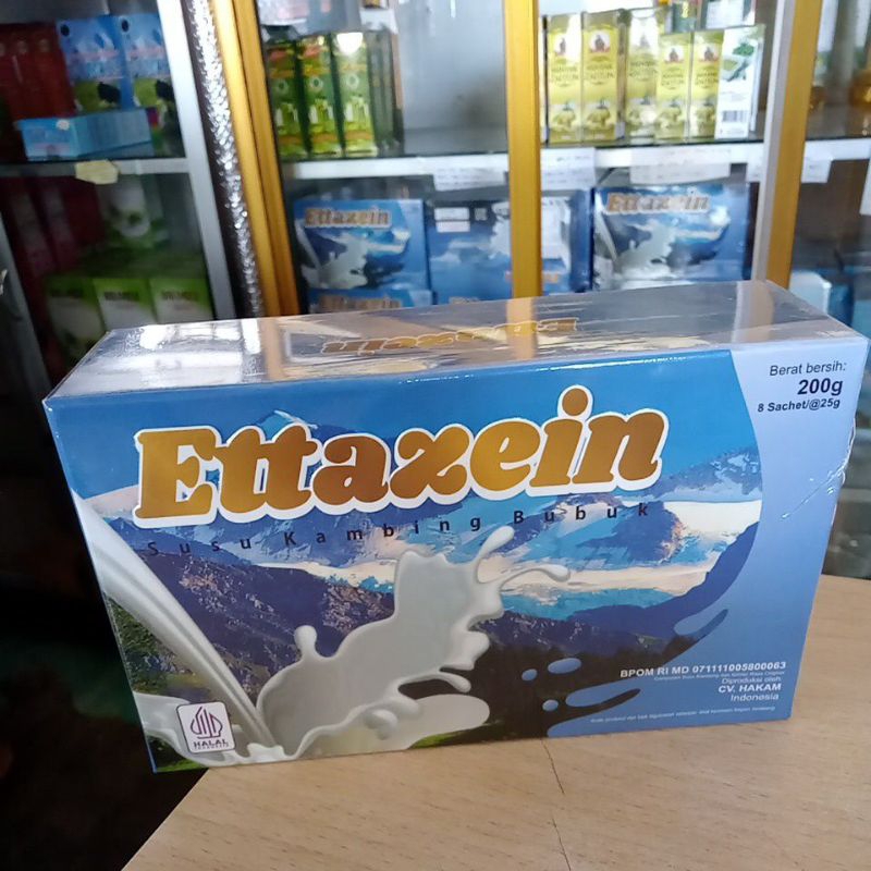 

Susu kambing etawa Ettazein 200gr,8sct @25gr ,susu etawa