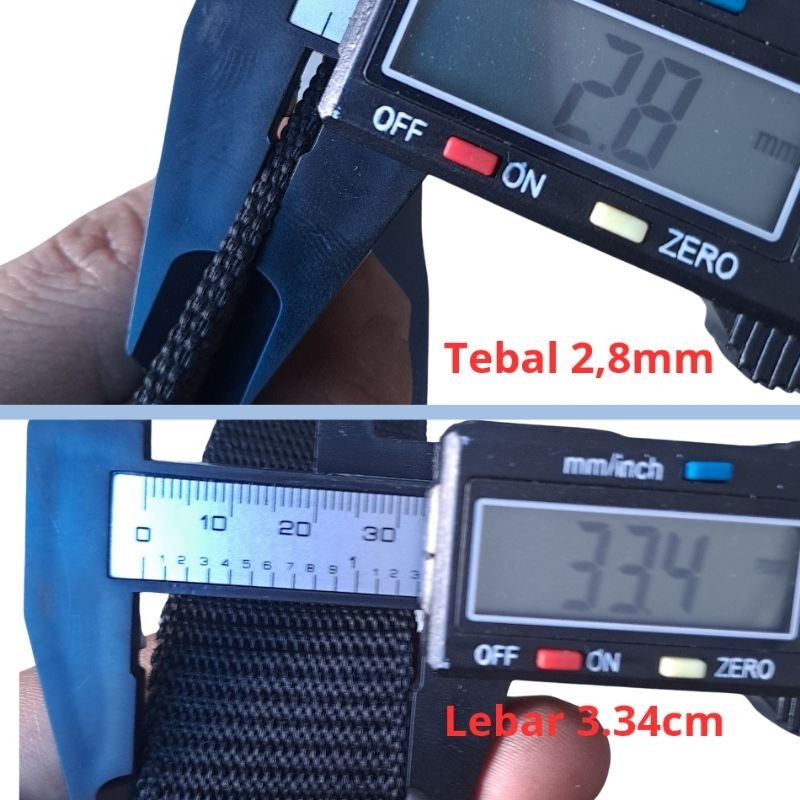 Tali webbing sabuk TNI meteran lebar 3,4cm