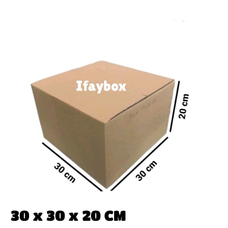 

Kardus box Uk. 30x30x20 cm single wall polos