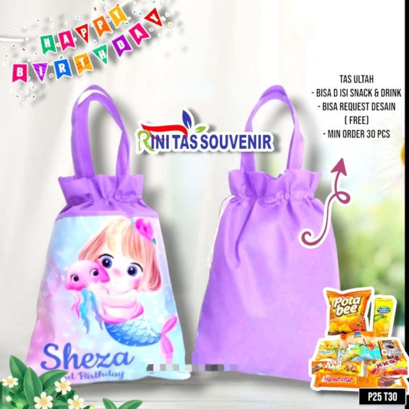 

Tas Ulang Tahun Serut Tas Ultah Custom Souvenir Ulang Tahun Goodie Bag Ultah