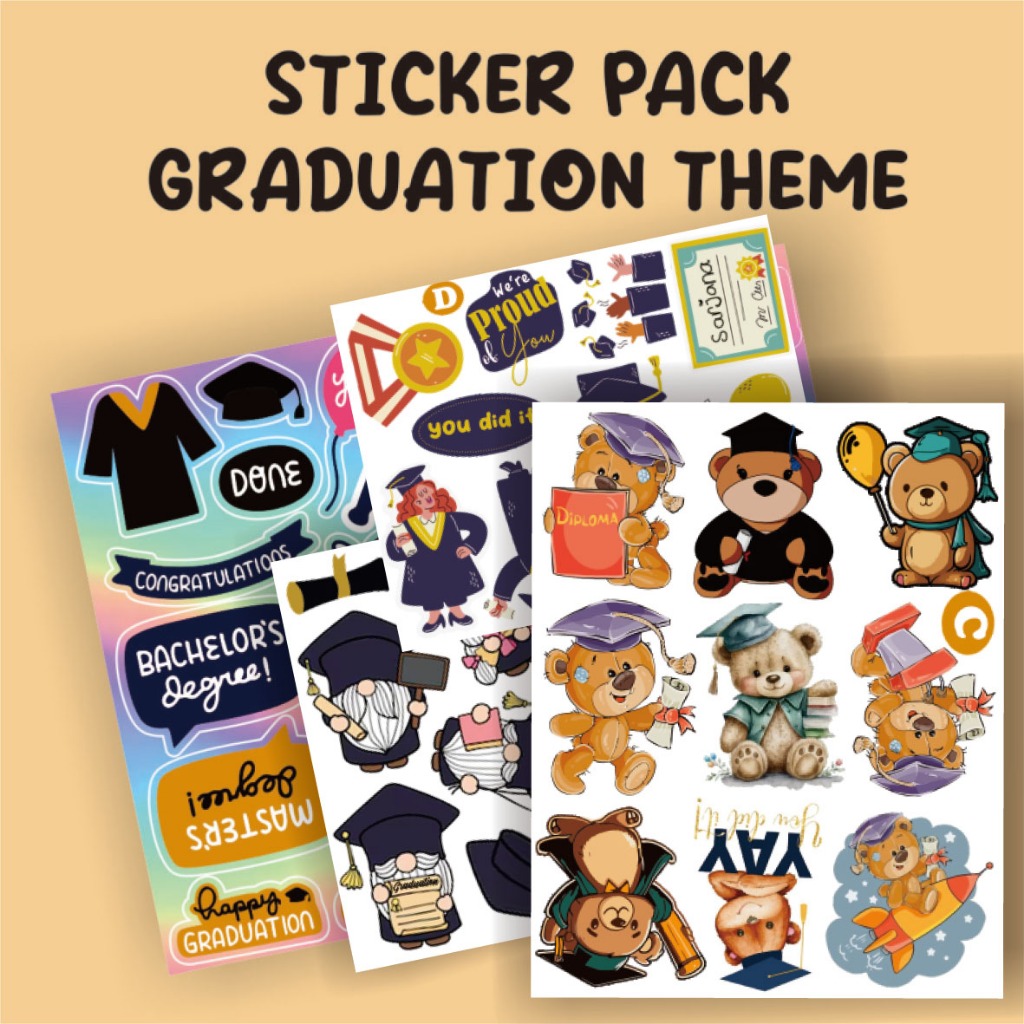 

STICKER PACK GRADUATION THEME PAKET STIKER KELULUSAN WISUDA