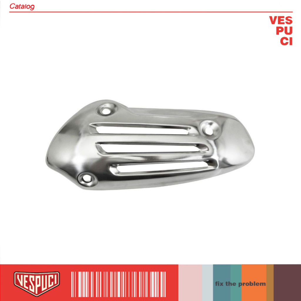 Cover Knalpot Kenalpot Exhaust Chrome Original Piaggio Vespa Sprint Primavera iGet ABS