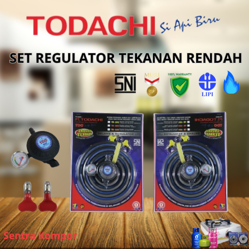 Sentra Set Regulator Reguler Todachi Tekanan Rendah Bergaransi Kualitas Premium