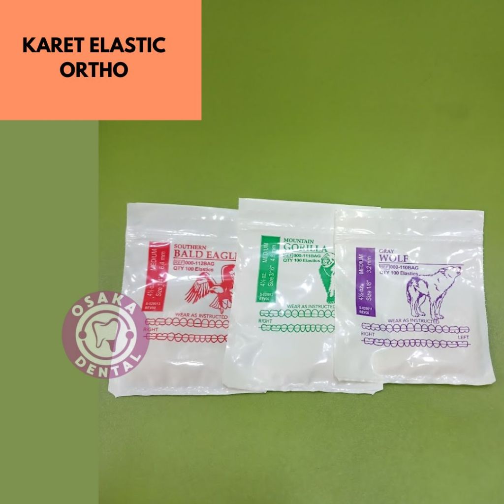 Karet Elastik Ortho Behel / Elastic Band / Rubber Band - AMERICAN