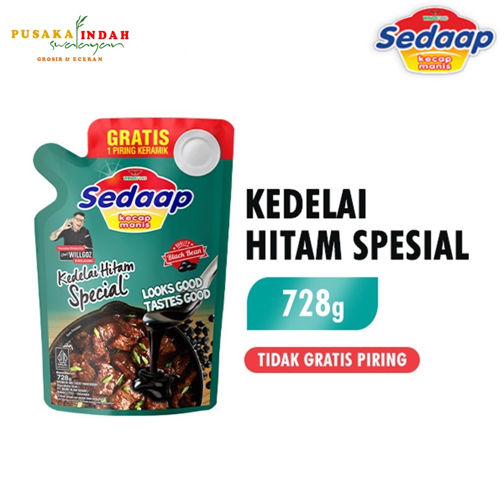 

Sedaap Kecap Manis Kedelai Hitam Spesial Refill 728 ml