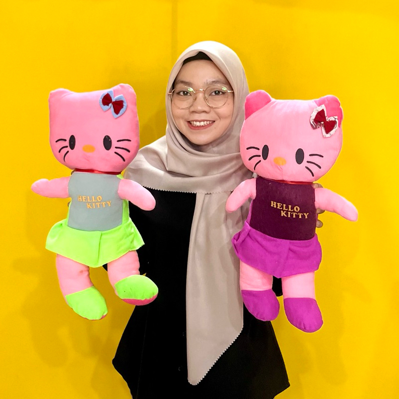 Boneka hello kitty ob tegak berdiri lucu boneka karakter kucing hellokitty ecobonekaindo