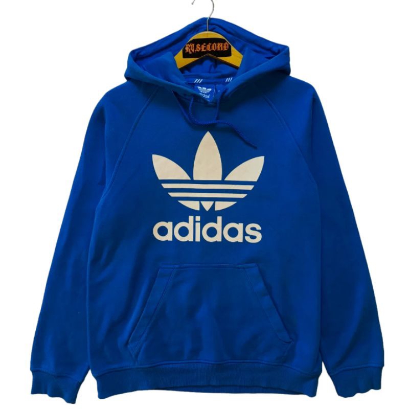 Hoodie Adidas Trefoil Big Logo Blue Original