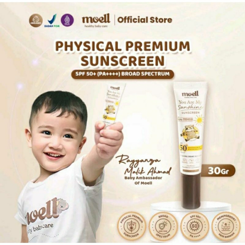 MOELL SUNSCREEN BABY/SUNSCREEN ANAK/SUNSCREEN SPF 50±